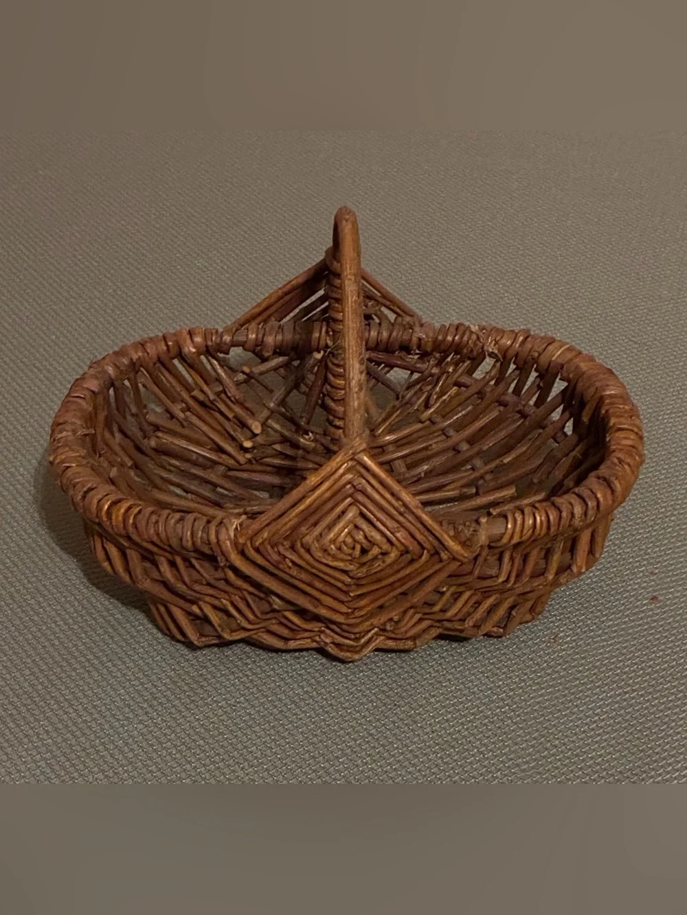 Small Decorative Wicker Basket with Handle